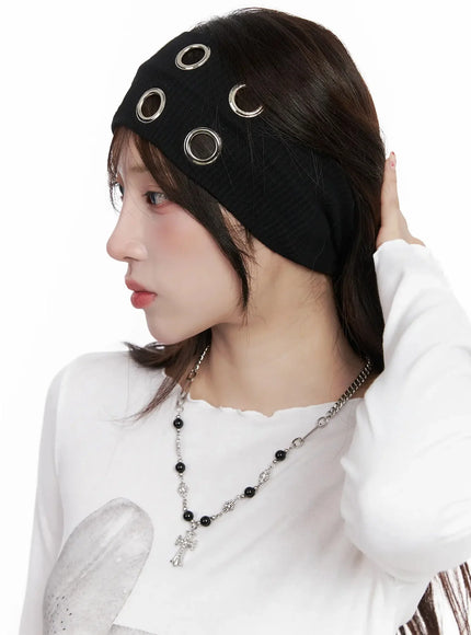 Wide Studded Hairband IN514