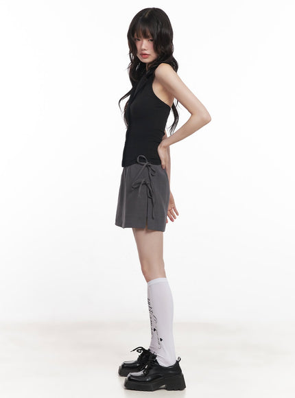 Collared Halter-Neck Tank Top CY521