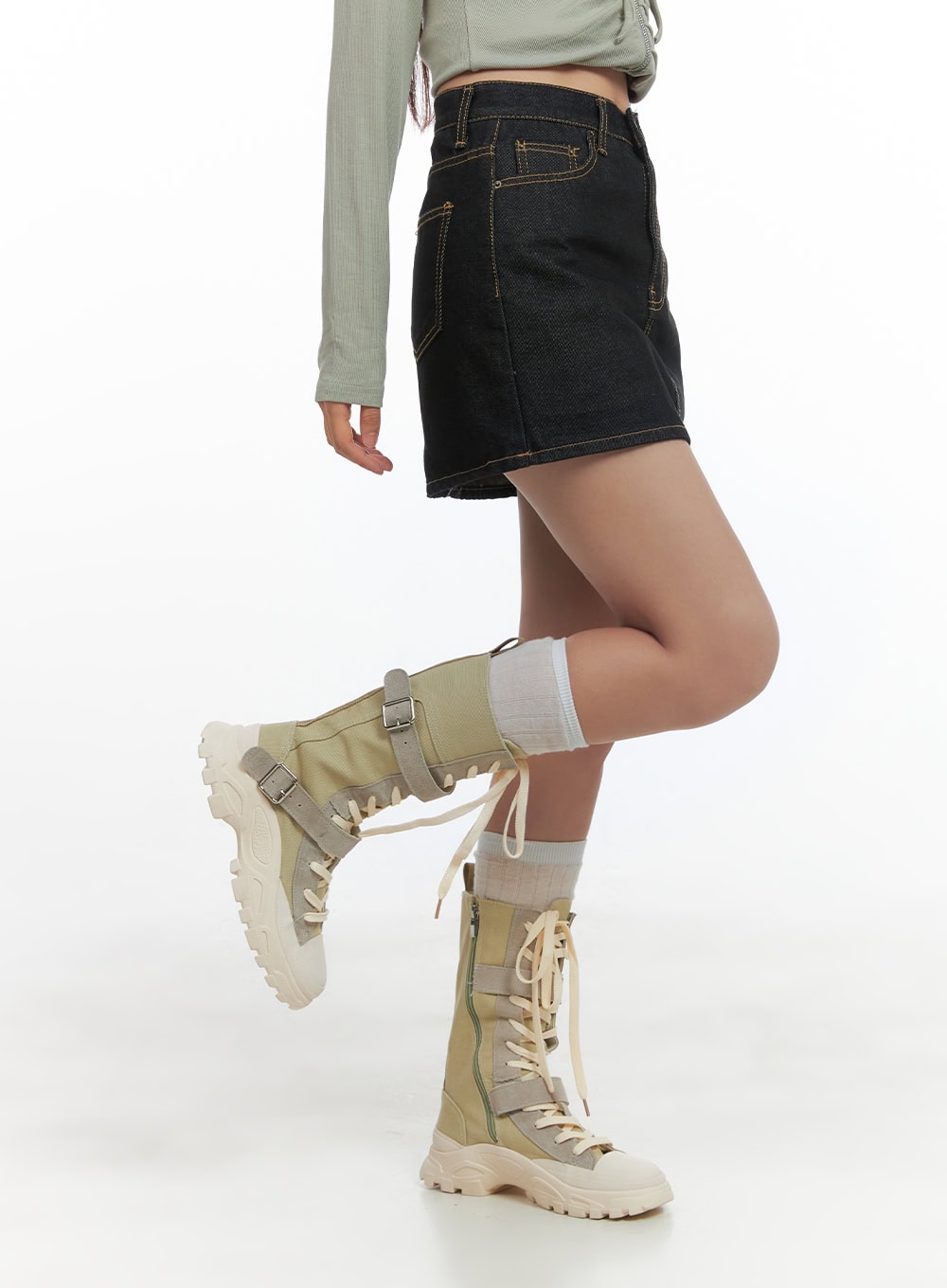 denim-stitch-mini-skirt-co402