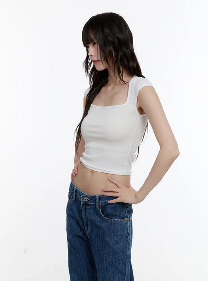 square-neck-fitted-top-cl507