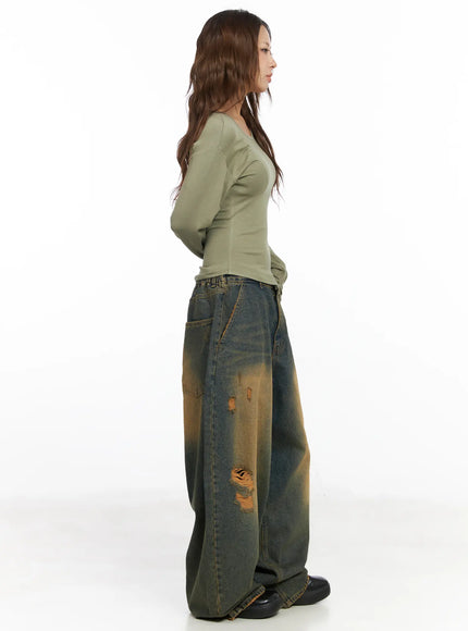 Stel Vintage Washed Baggy Jeans CF512