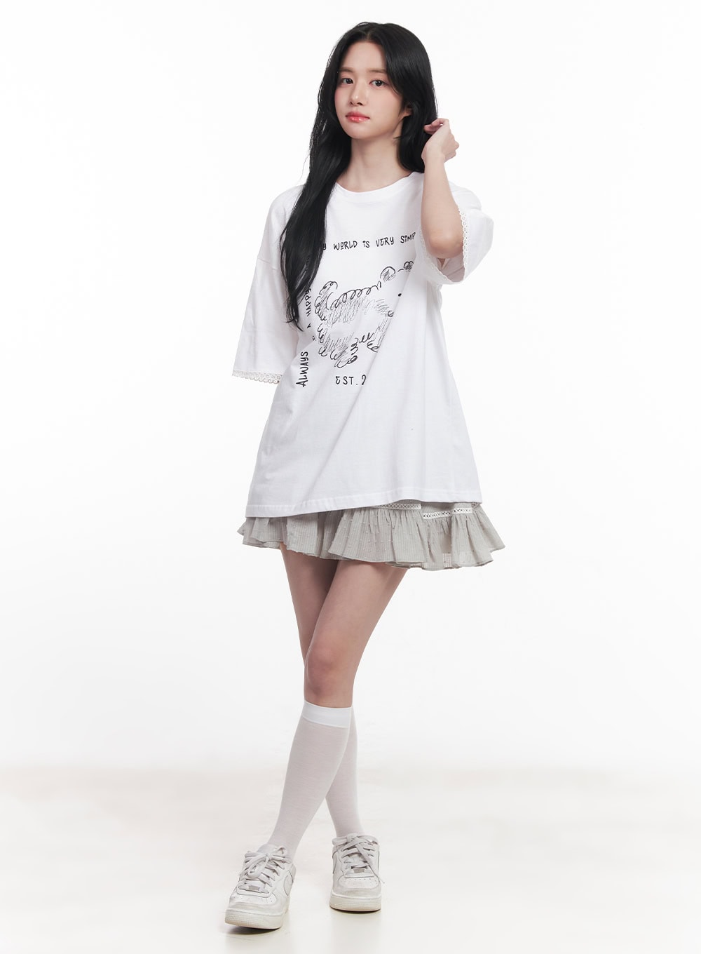 lace-graphic-oversize-t-shirt-cy526