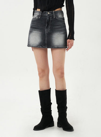 Simple Denim Mini Skirt CA328