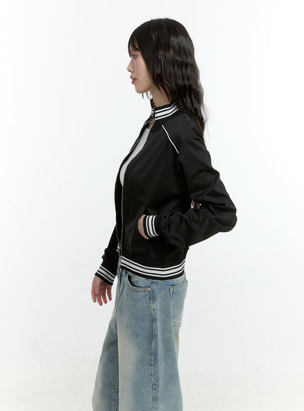 Zip-Up Crop Track Jacket CF506