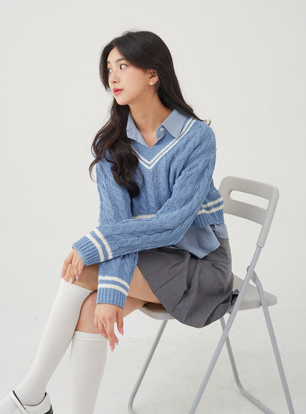 Basic Tone Down Color Crop Shirt BG23