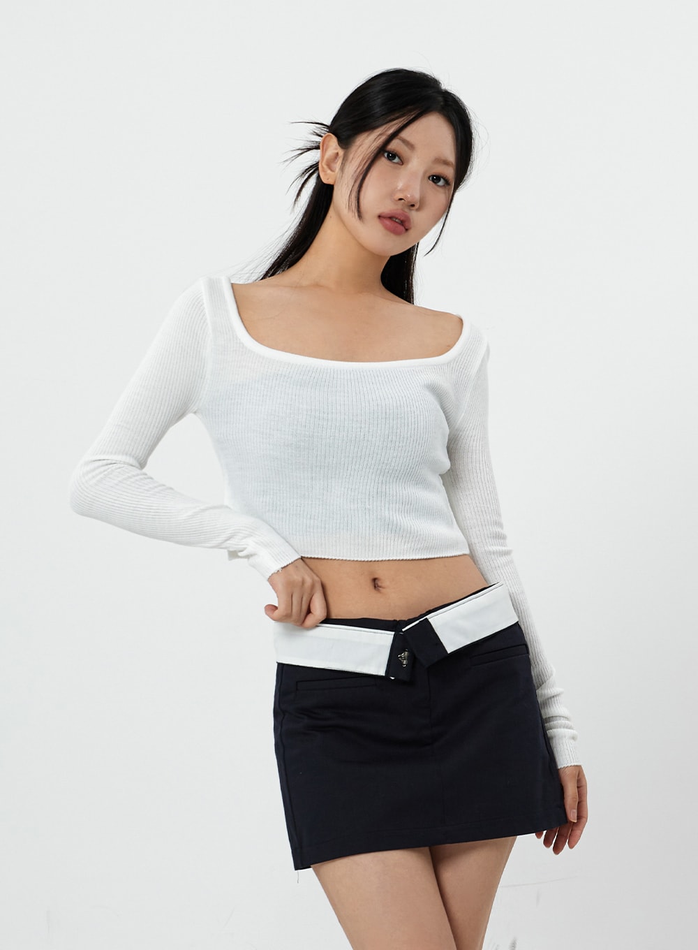 Square Knit Long Sleeve T-Shirt CS20