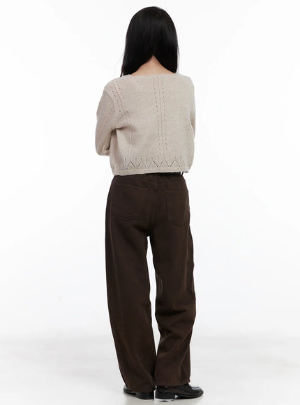 Cozy Fleece Wide-Leg Pants CN526