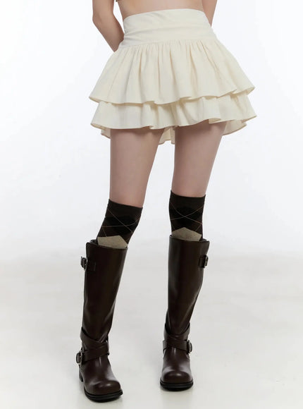 Layered Ruffle Skirt Pants ID526