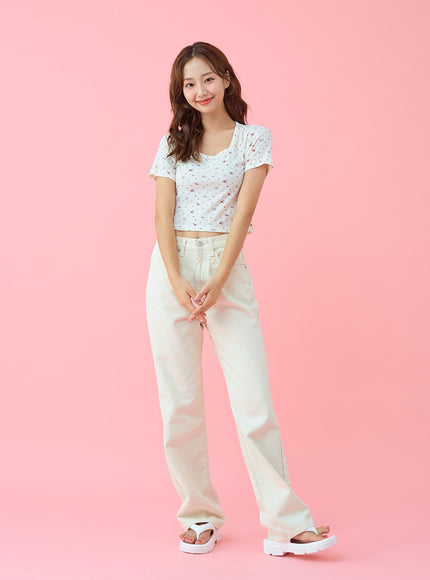 Basic Semi Wide Cotten Pants BG04