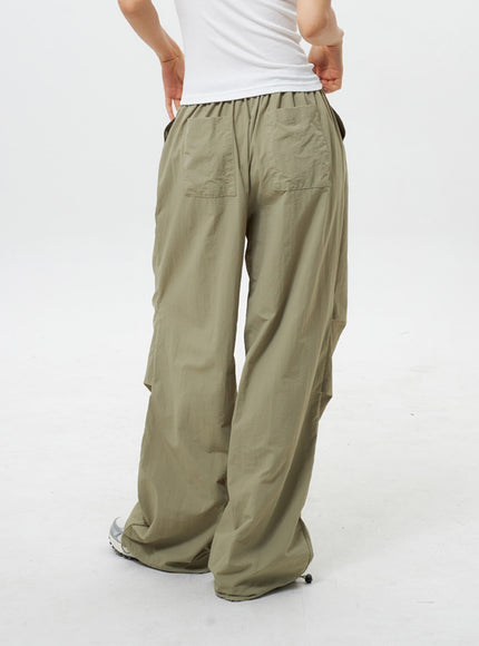 Nylon Wide Track Pants IY311