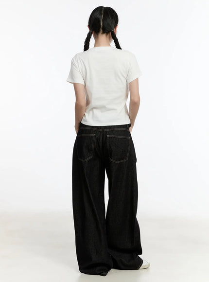 Graphic Lettering Crop Tee CM511