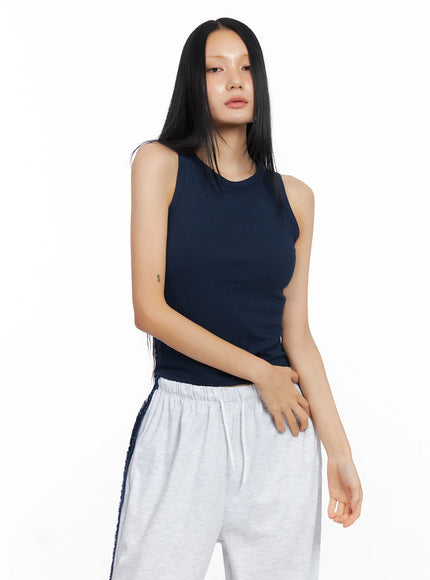 Ribbed Sleeveless Crop Top CO517