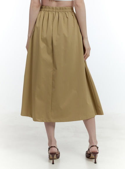 Flared Pintuck Midi Skirt CF503