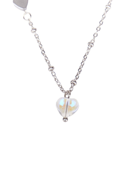 Clear Heart Necklace CF528