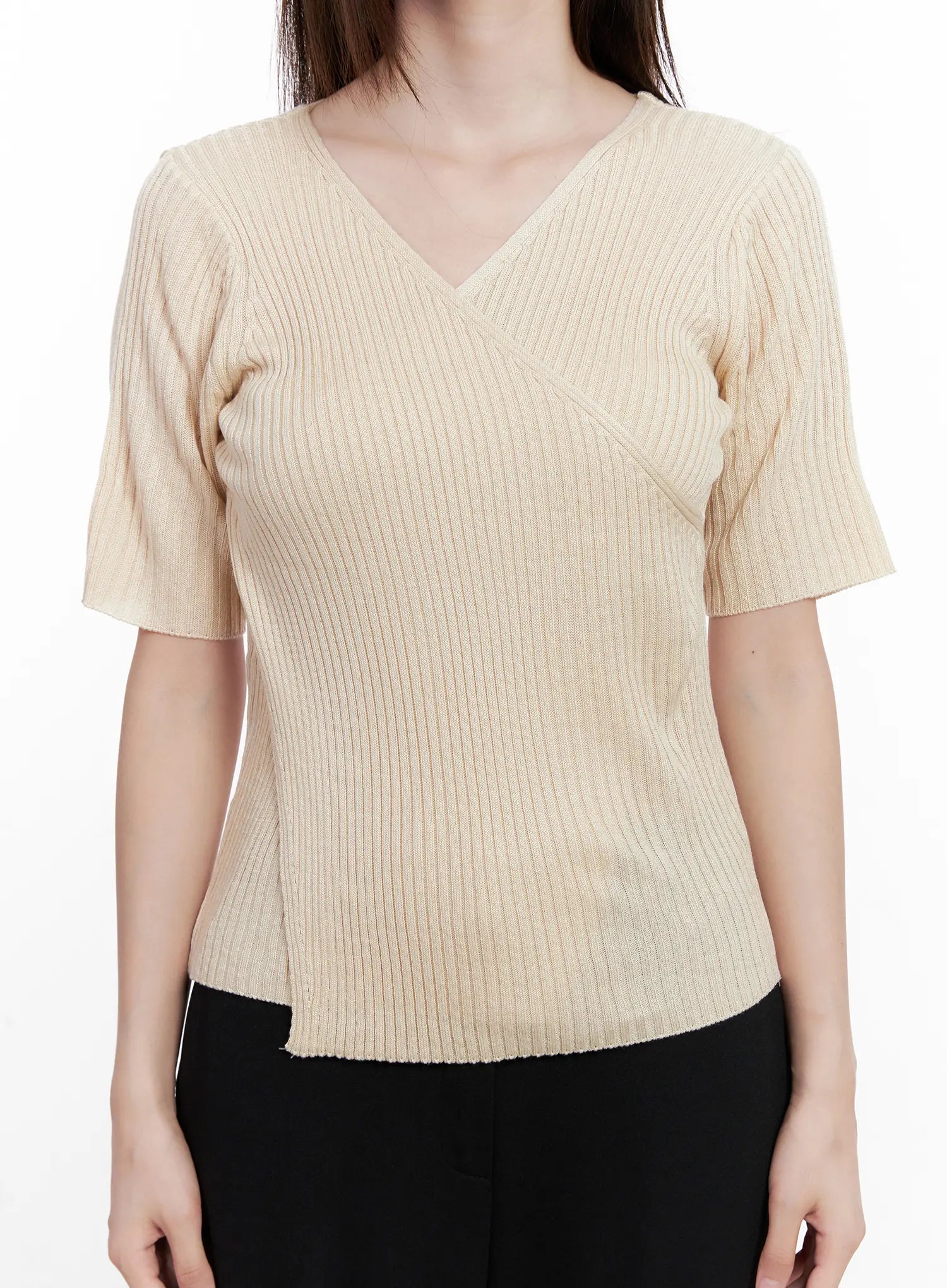 casual-knit-v-neck-tee-cl523