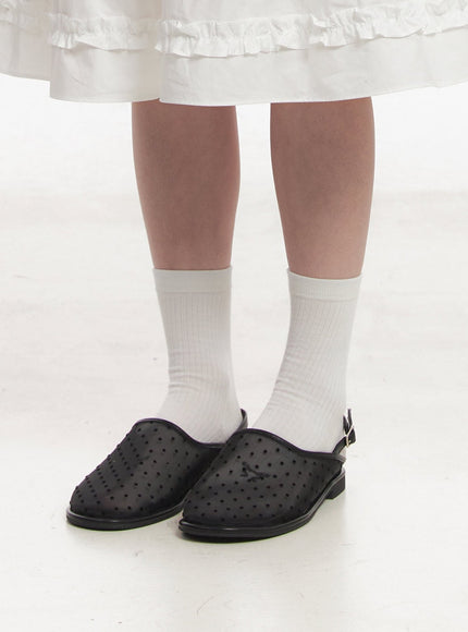 See-Through Polkadot Sandals IY509