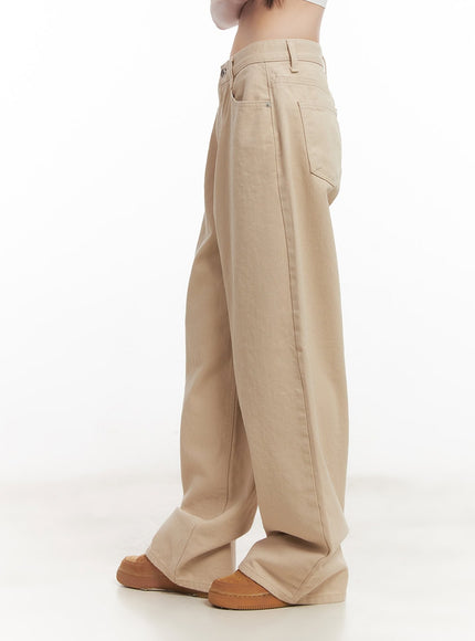 Wide-Fit Solid Cotton Trousers CM520