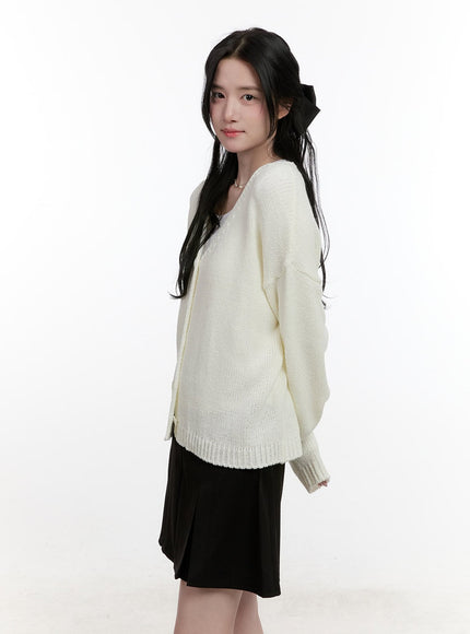 Classic Oversized V-Neck Cardigan CF527