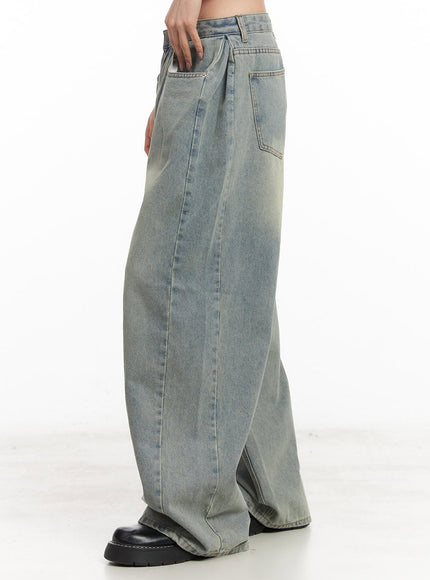 Hillary Washed Wide-Leg Jeans CM504