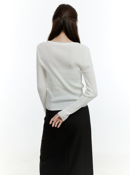 Essential Ribbed Long-Sleeve Top CF504