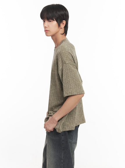 Men's Ribbed Crewneck Tee IA511