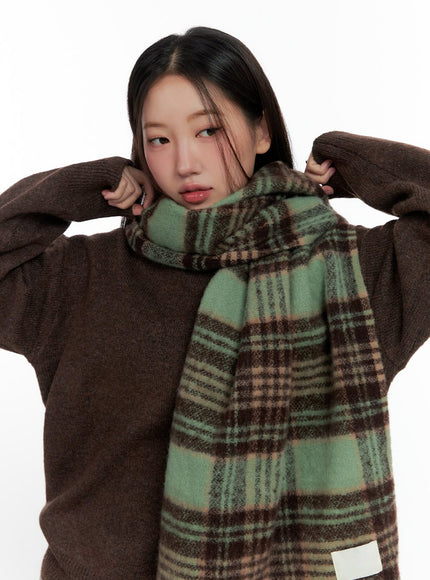 polyester-checkered-wrap-scarf-cn411