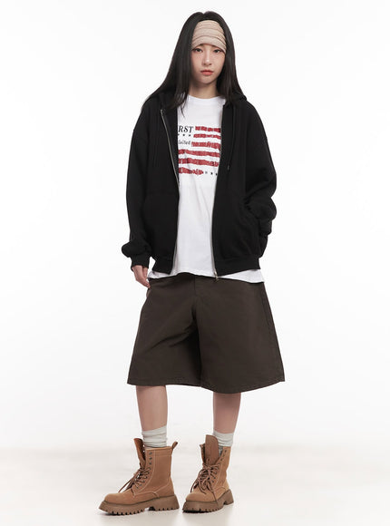 Basic Oversized Zip-Up Hoodie CM517