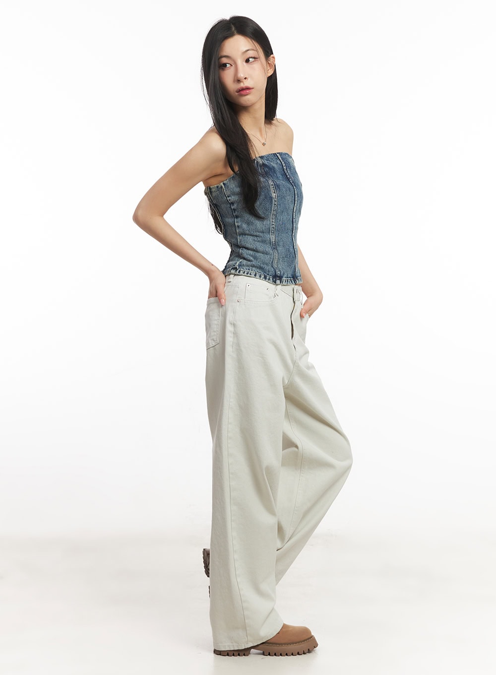 Classic Cotton Wide-Leg Pants CA503