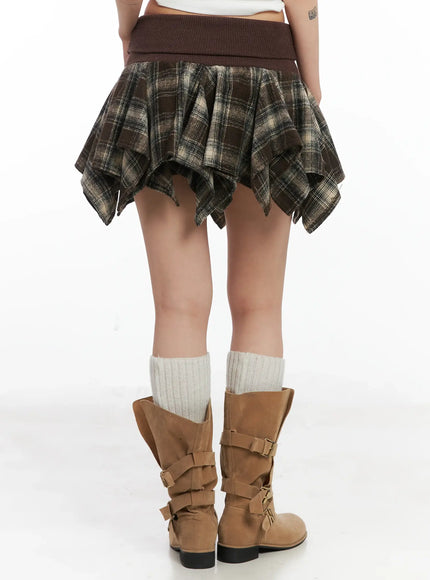 folded-plaid-mini-skirt-cn528