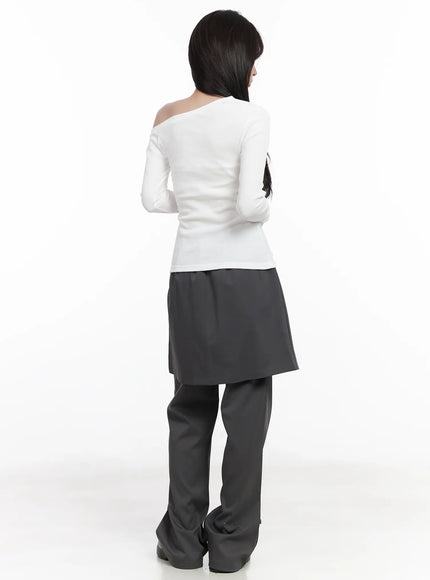 pleated-layered-skirt-pants-cf523