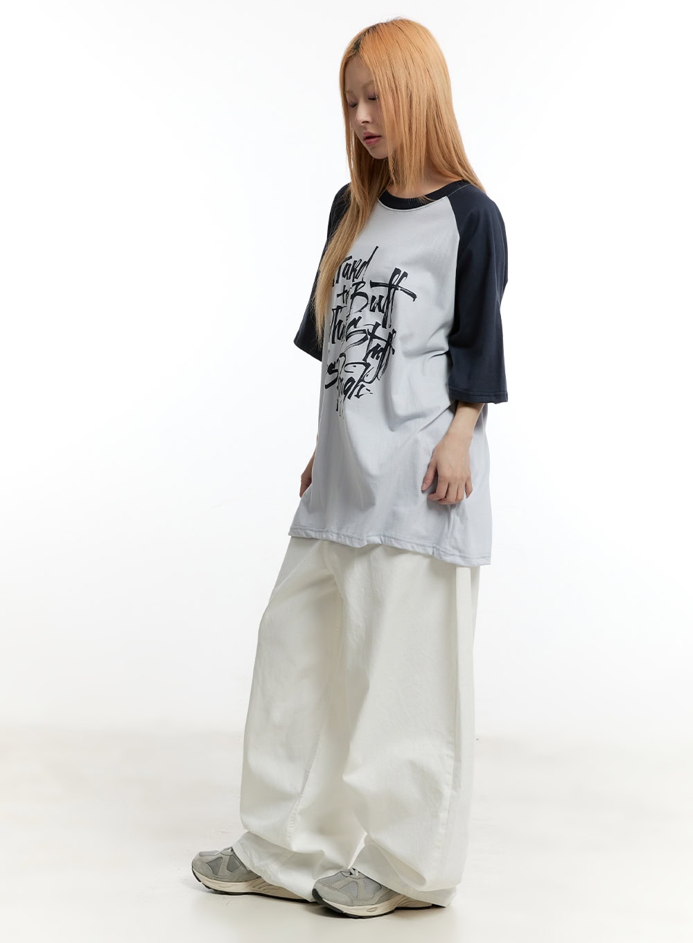 Oversized Cotton Raglan Top CY505