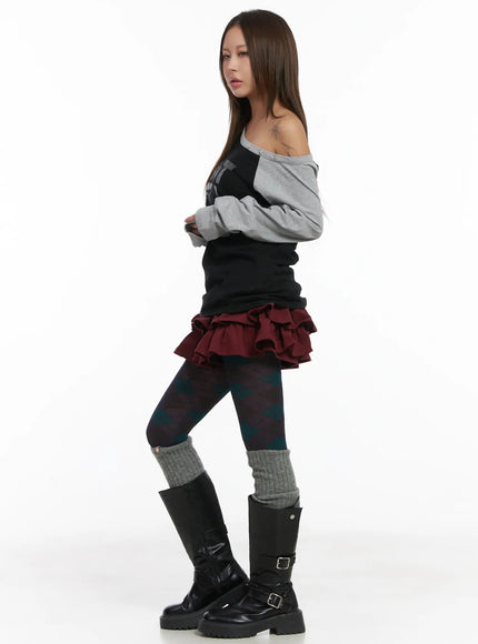 Ruffle Mini Skirt CJ513