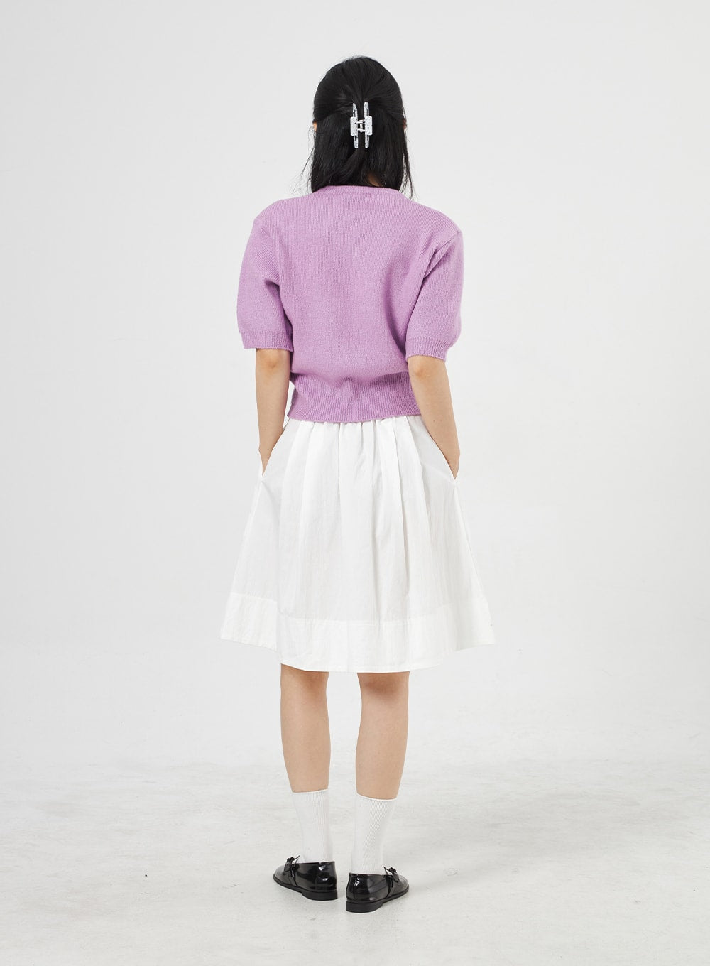 Half Sleeve V-Neck Sweater OA305