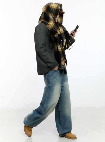 Winter Tartan Checkered Scarf IN510