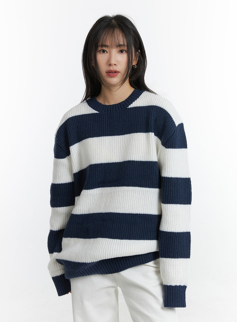 crew-neck-stripe-knit-sweater-od307