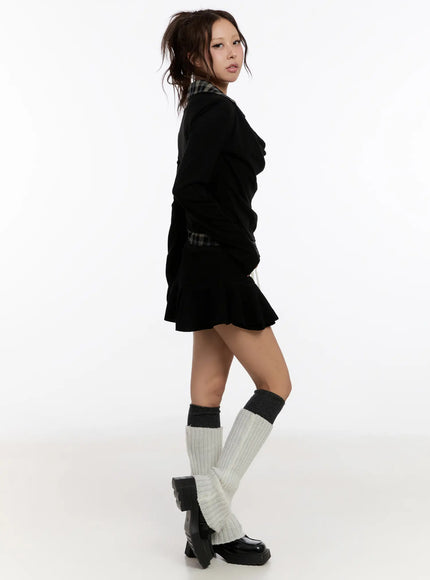 Ruffle Flare Mini Skirt CN527