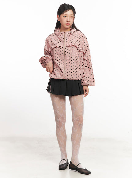 polka-dot-hooded-nylon-jacket-ia525