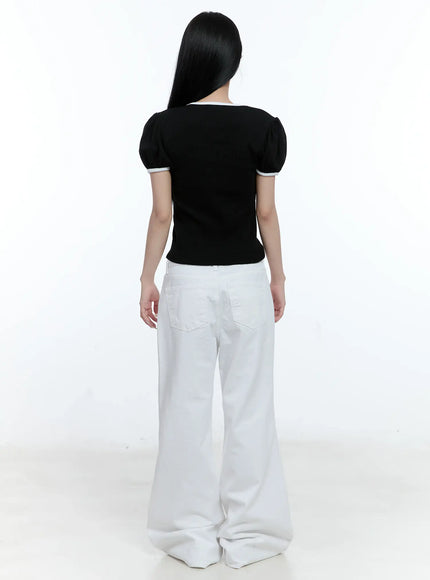 puff-sleeve-ribbon-tie-top-cl530