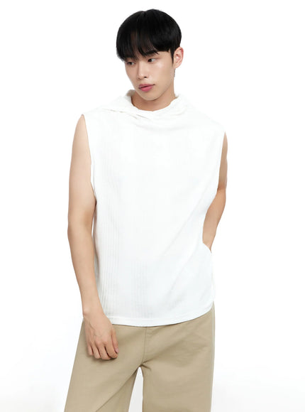 Men's Knit Tank Hoodie IG520