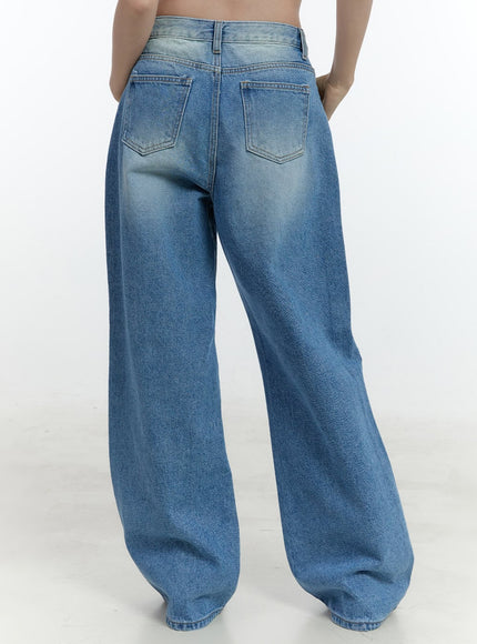 Leanne Washed Wide-Leg Jeans CF503