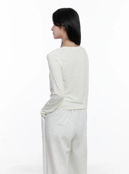 Basic Round Neck Long Sleeve Tee CS523