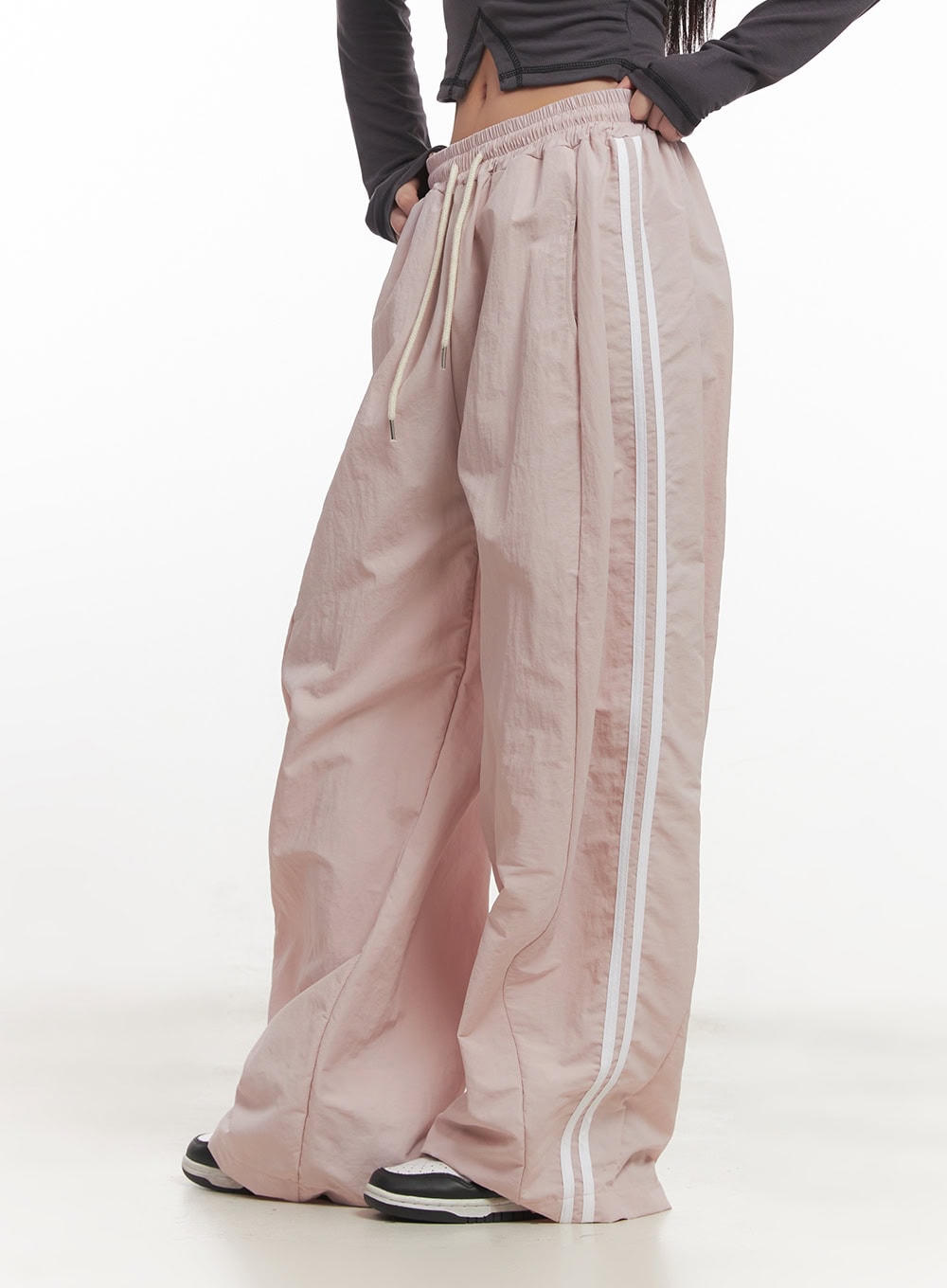 Wide Leg Stripe Track Pants CF524