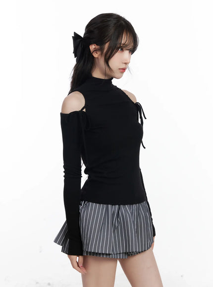 elegant-shoulder-cutout-long-sleeve-top-cj526