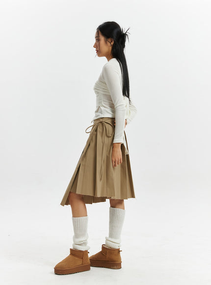 knotted-wrap-mid-pleated-skirt-cd319