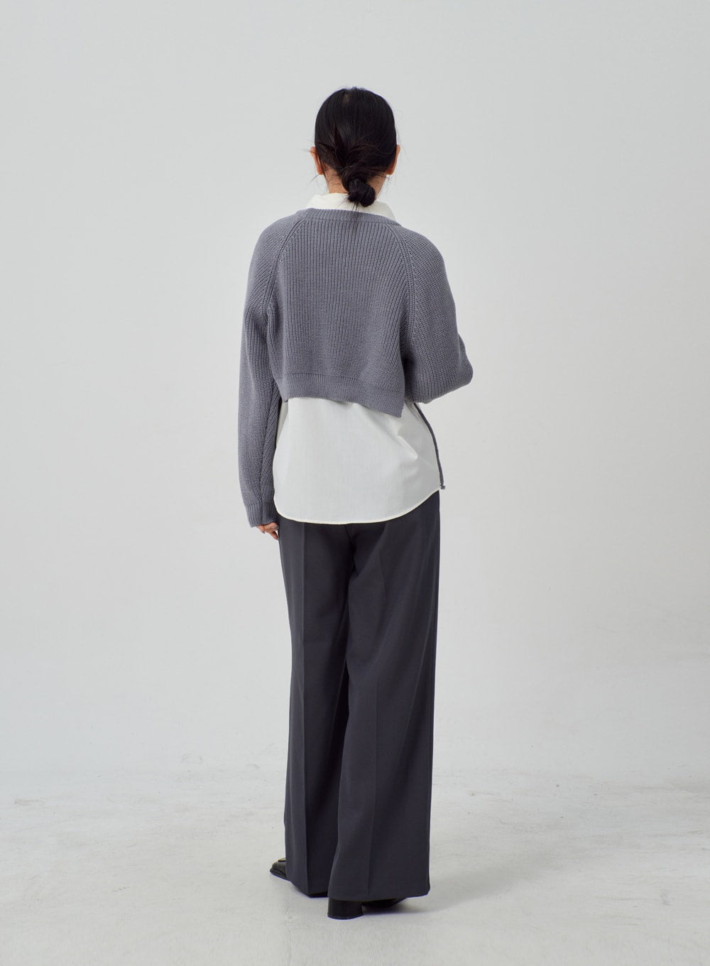 Lace-Up Knit Bolero IM316