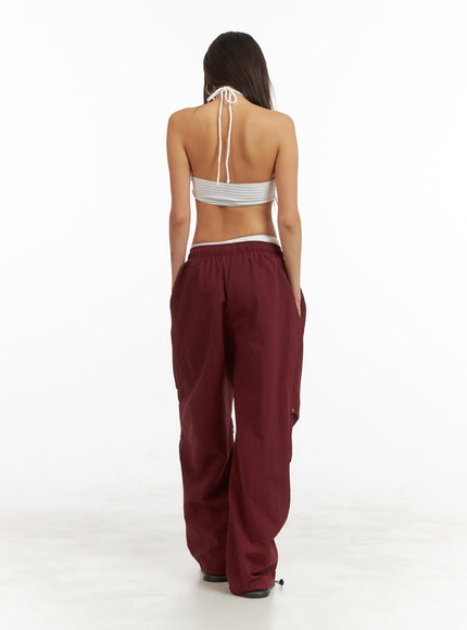 pintuck-nylon-wide-leg-pants-oy408