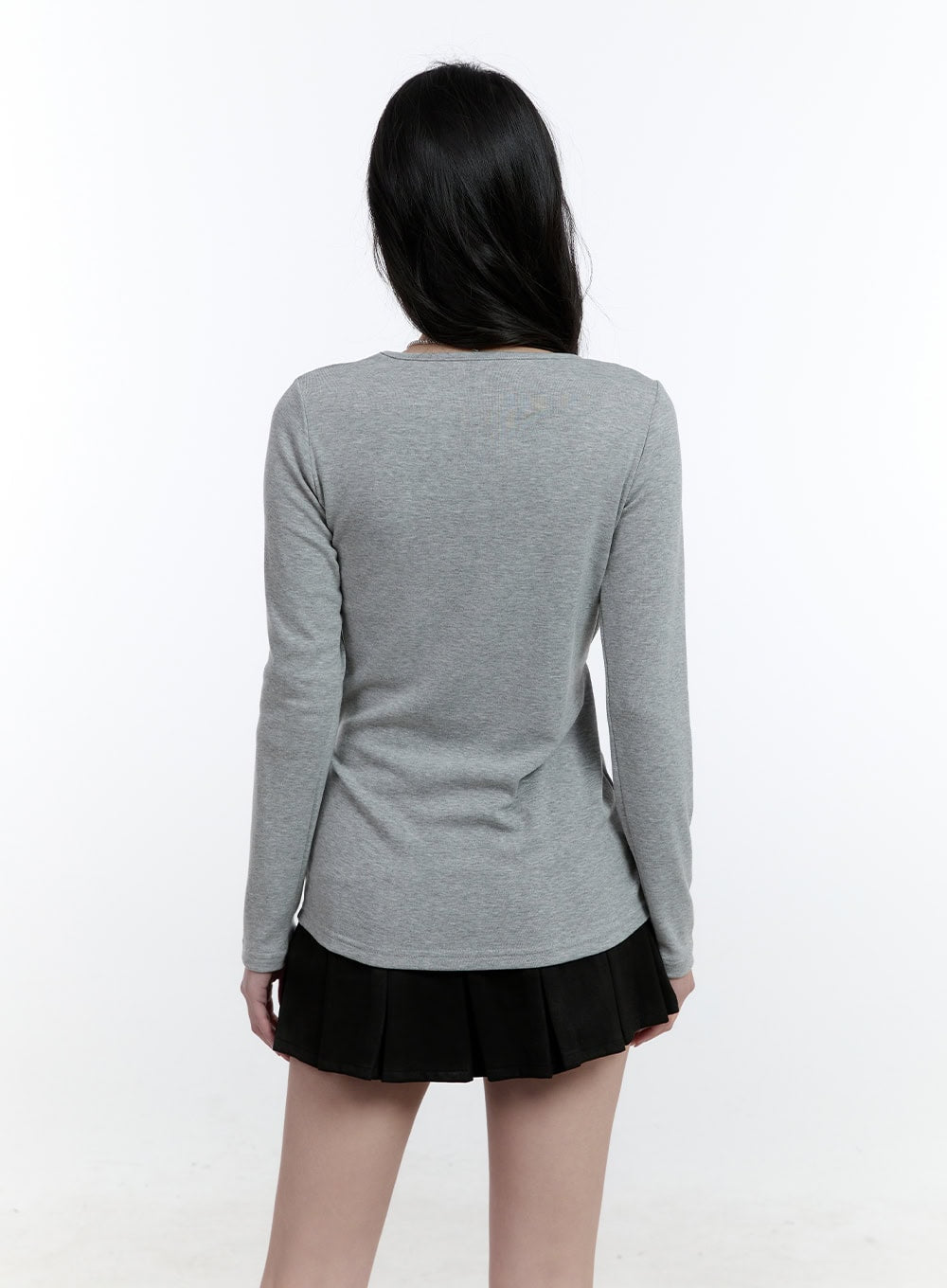 Ribbon Strap Long-Sleeve Top CJ520