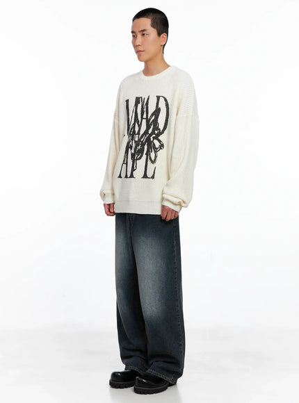 Men's Relaxed-Fit Washed Jeans IS509