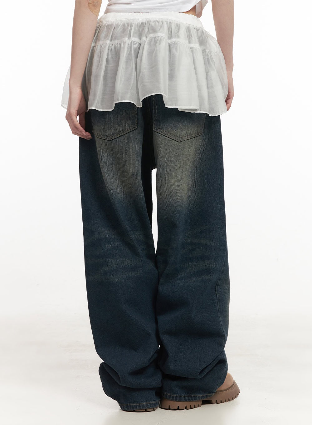 layered-shirring-sheer-mini-skirt-cf513