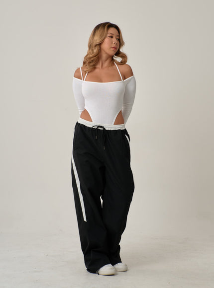 Off-Shoulder Thin Straps Bodysuit IN22